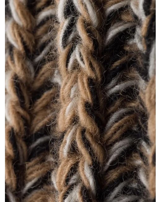 Prada Brown Mélange Knit Beanie