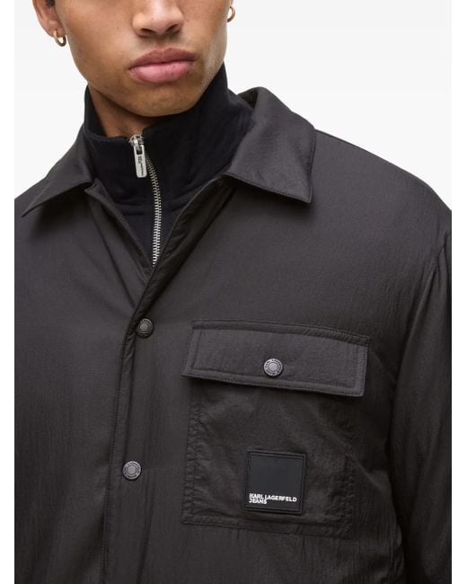 Giacca Con Bottoni di Karl Lagerfeld in Black da Uomo