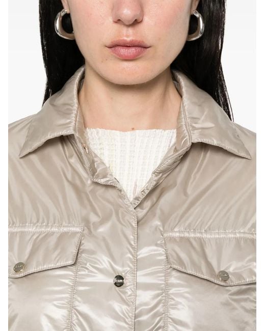 Herno Natural Shiny Finish Cream Jacket