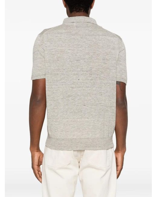 Amaranto Gray Short-Sleeve Polo Shirt for men