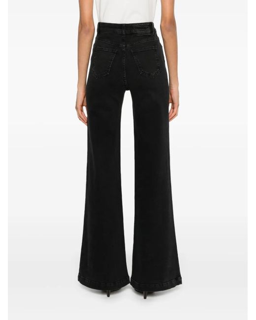 Twinset Black High-Rise Flared Jeans