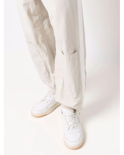 Maison Mihara Yasuhiro White Side Stripe-Detail Straight-Leg Trousers for men