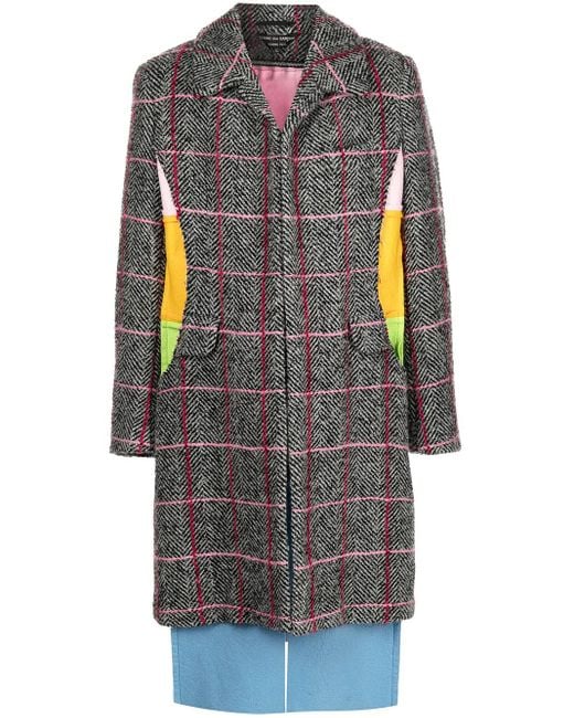 Comme des Garçons Gray Colour-Block Panelled Blazer for men
