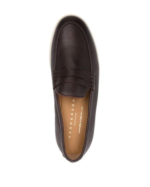 Henderson Gray Slip-On Leather Loafers for men
