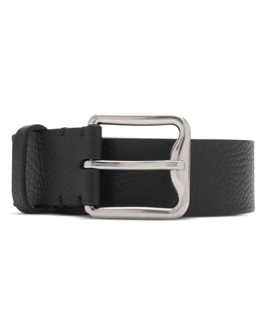 Burberry Black B Buckle Shield Leather Belt for men