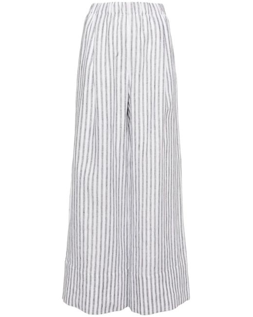 Reformation White Fernando Linen Trousers