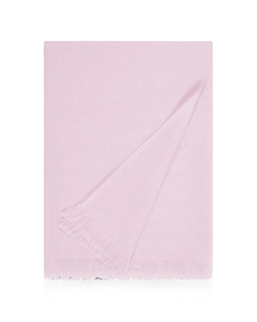 Bompard Pink Fringed Cashmere Scarf