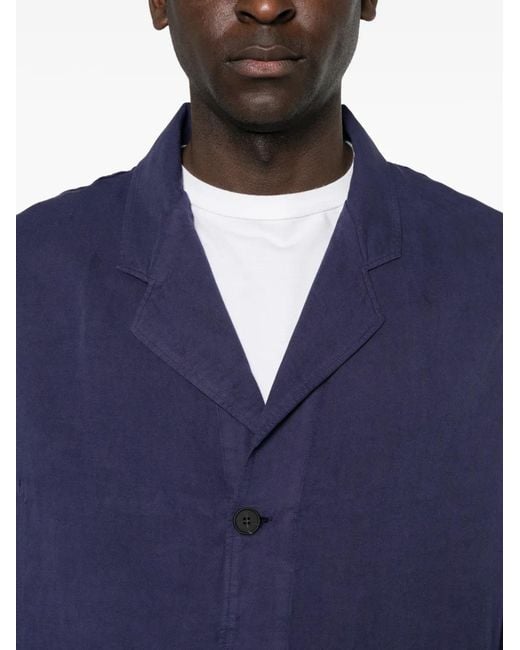 Abrigo Con Botones Y Bolsillos De Parche Studio Nicholson de hombre de color Blue
