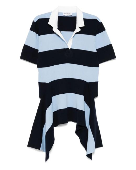 Monse Cascade Gestreepte Top in het Blue