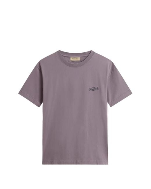 Woolrich Purple Logo T-Shirt for men