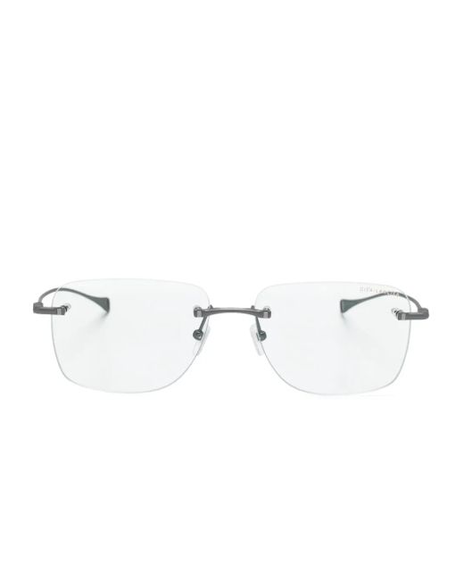 Dita Eyewear Gray Rectangle-Frame Thin-Arms Glasses