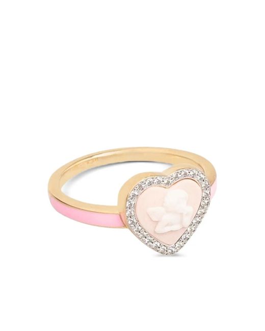 Cameo & Beyond White Sparkling Cherub Ring
