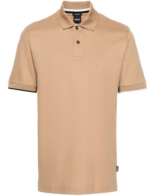Boss Natural Parlay Cotton Polo Shirt for men