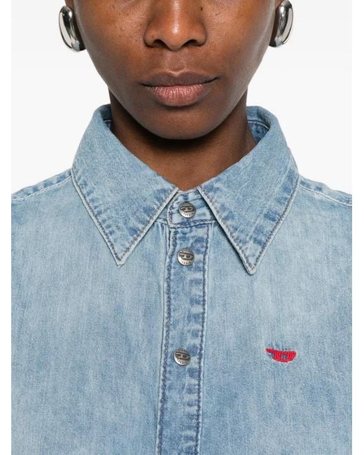 DIESEL Blue Sleeveless Denim Shirt