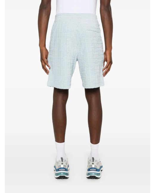 Givenchy Blue Jacquard-Pattern Bermuda Shorts for men