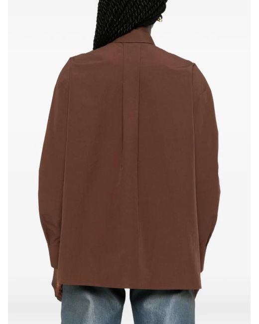 PT Torino Brown Buttoned-Cuff Shirt