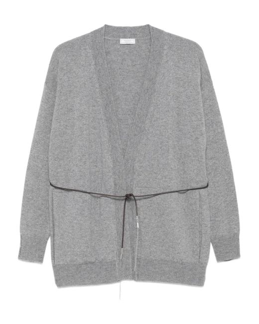 Peserico タイ カーディガン Gray