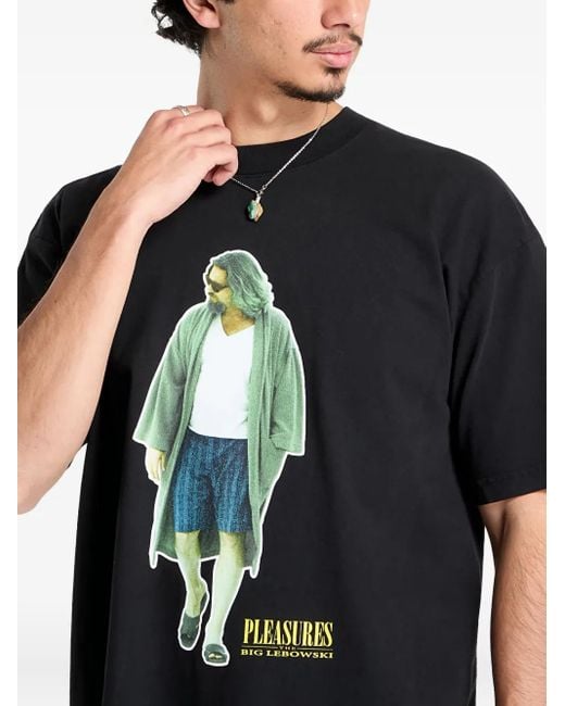 Camiseta con estampado gráfico Pleasures de hombre de color Black