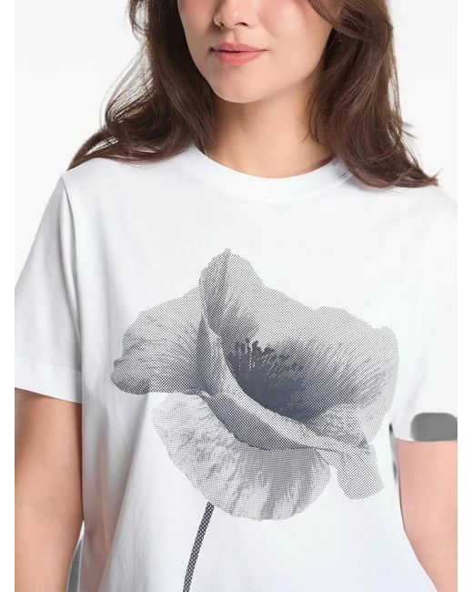 Samsøe & Samsøe White Flower-Print T-Shirt