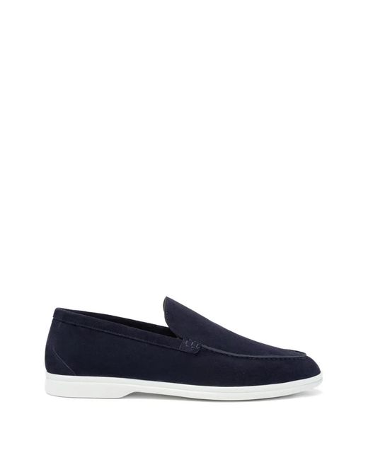 Scarosso Blue Ludovico Suede Loafers for men