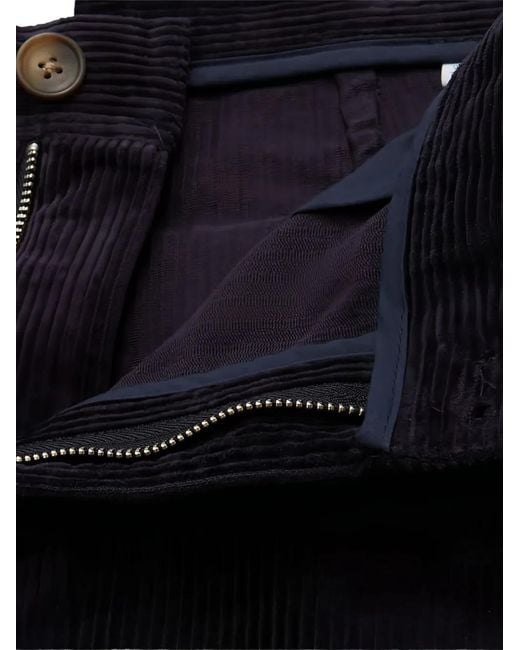 Les Deux Blue Corduroy Patch-Pocket Trousers for men