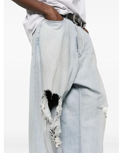 Balenciaga Jeans Met Gescheurd Detail in het Blue voor heren