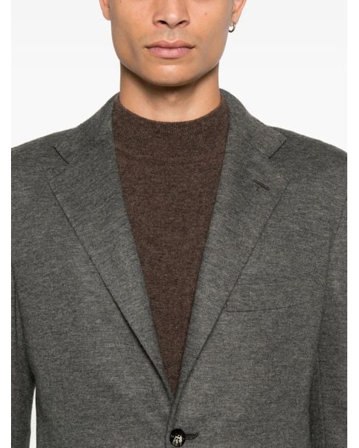 Kiton Gray Single-Breasted Jacket for men