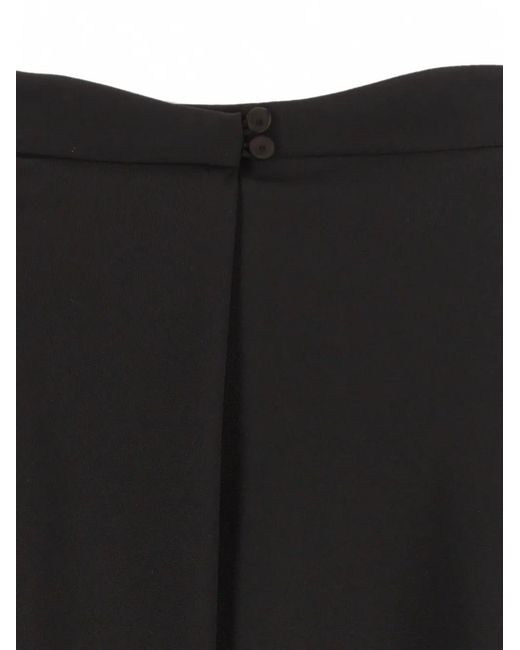 Forte_forte Black Grain De Poudre Midi Skirt