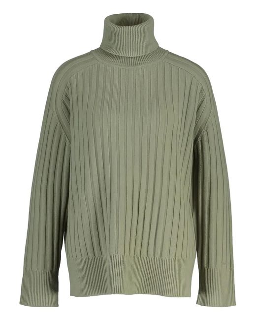 Gant Green Ribbed-Knit Sweater