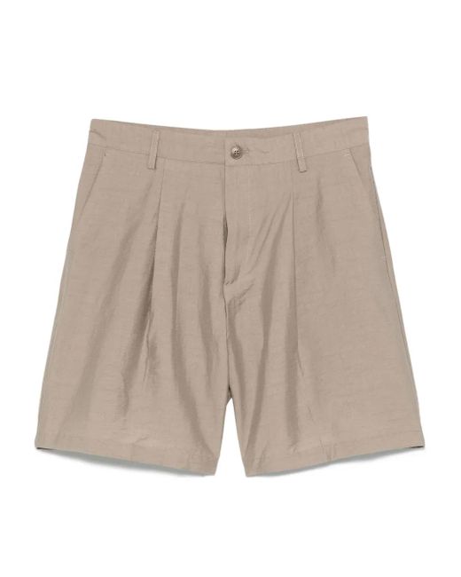Costumein Natural Pleated Tailored Shorts for men
