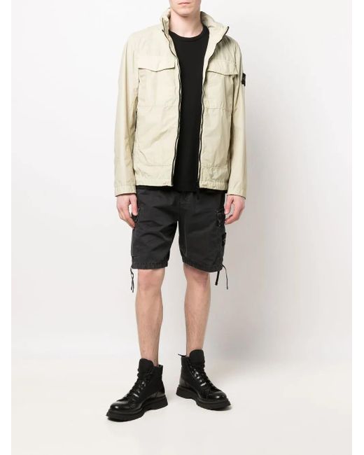 Stone Island Natural Compass-Patch Zip-Up Jacket for men
