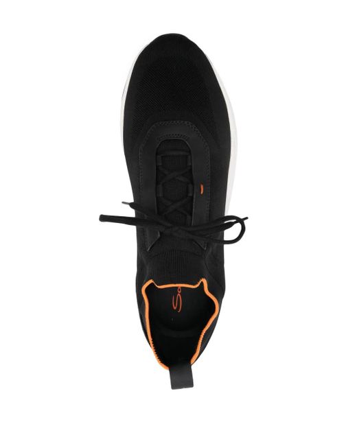 Sneakers Con Inserti di Santoni in Black da Uomo