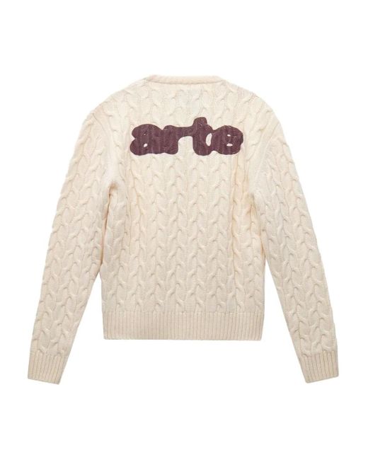 Arte' Natural Logo-Print Sweater for men