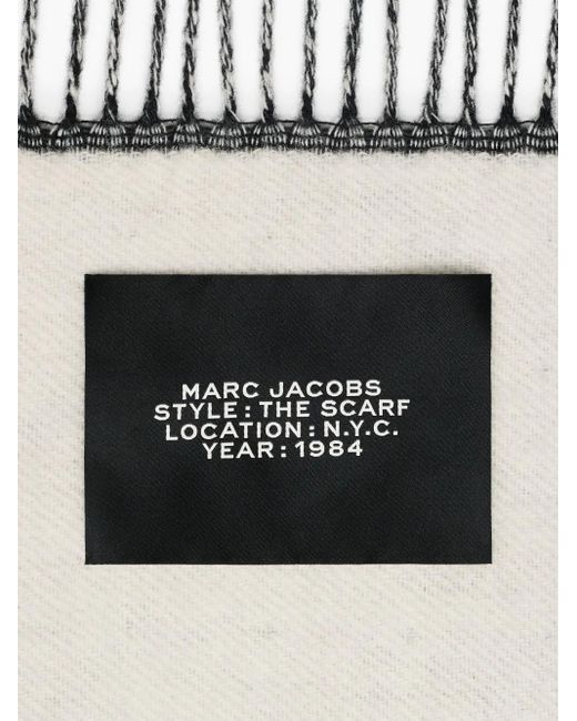 Marc Jacobs Blue Logo Wool Scarf