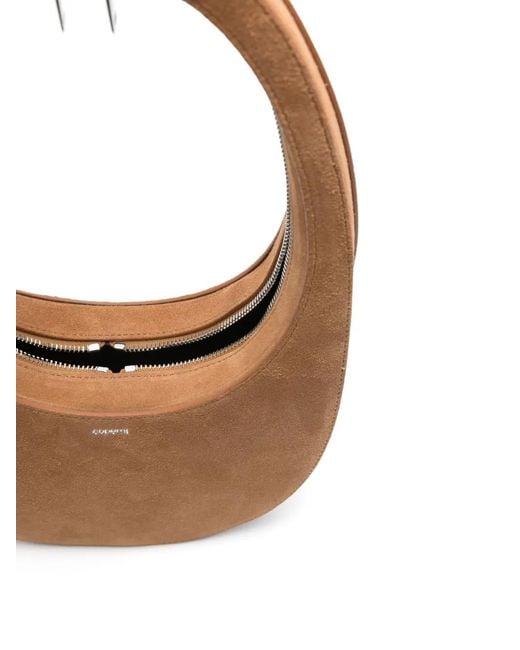 Coperni White Swipe Suede Leather Crossbody Bag