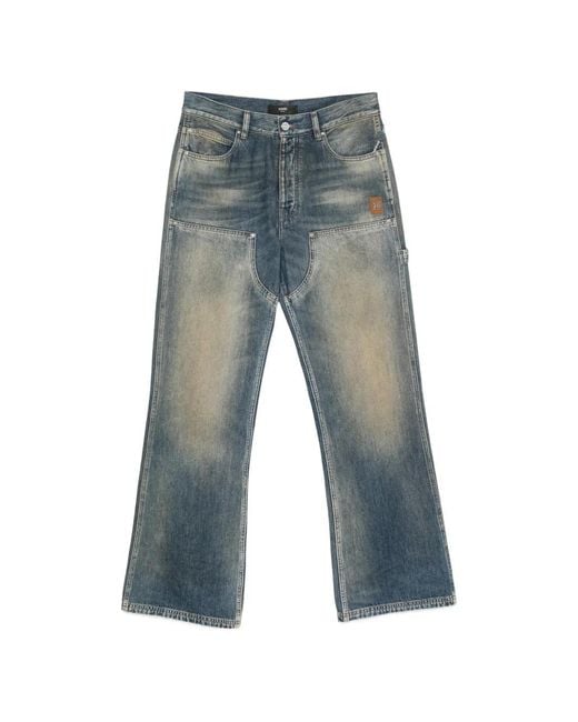 Amiri Blue Faded Panelled Jeans for men