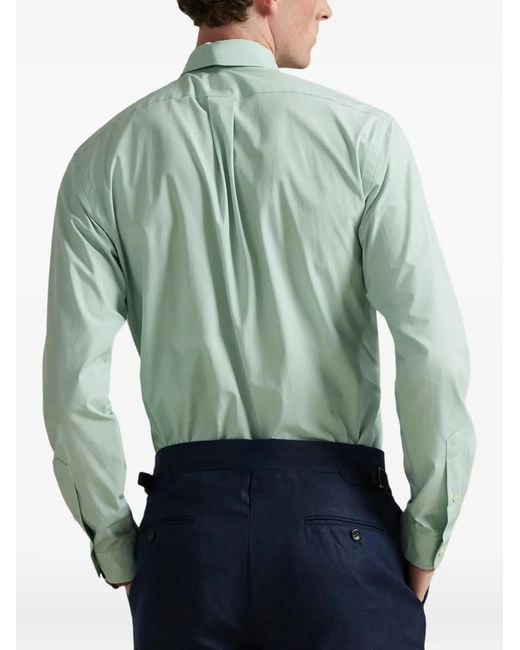 Polo Ralph Lauren Blue Poplin Shirt for men