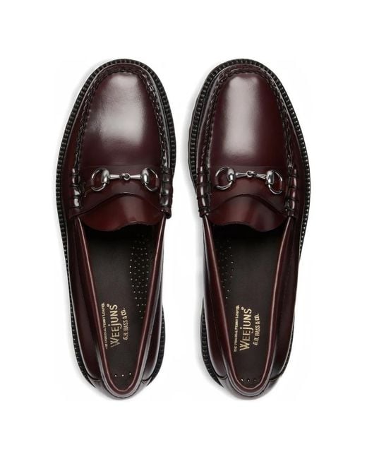G.H.BASS White Weejuns 90S Lincoln Horsebit Loafers for men