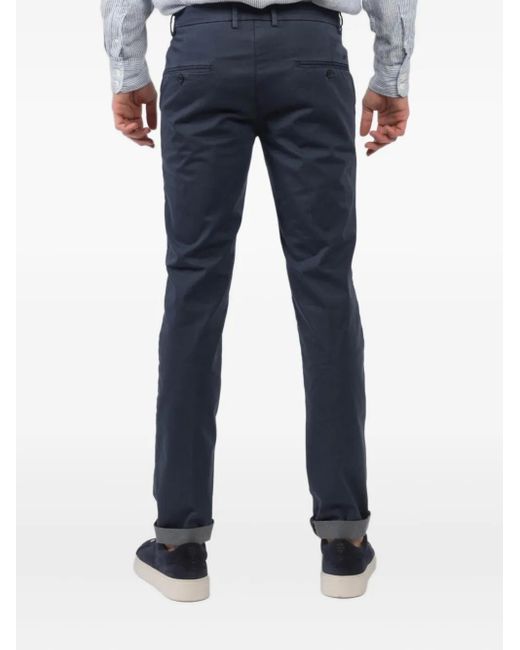 Mason's Blue Logo-Appliqué Chinos for men