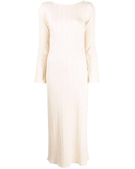 Reformation White Delphina V-back Dress