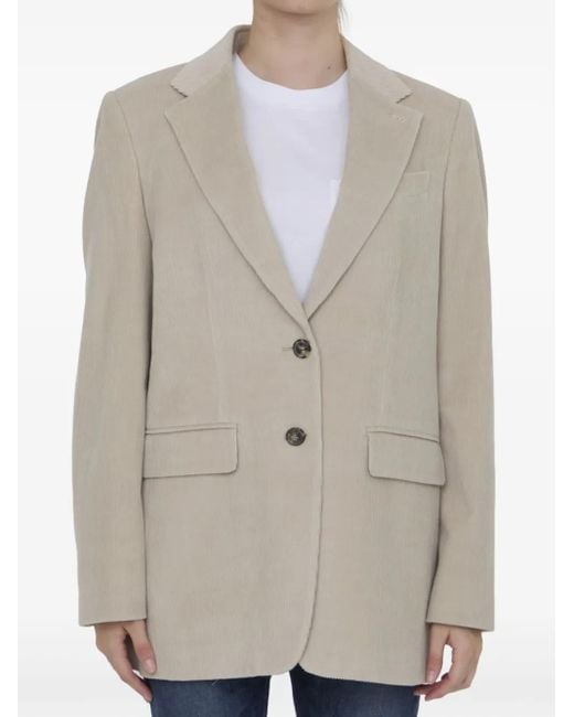 Max Mara Gray Kuban Single-Breasted Blazer