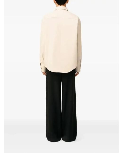 AMI White Ami De Coeur Embossed Cotton Boxy Shirt