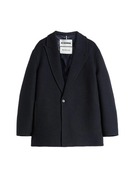 Jil Sander Blue Peaked-Lapel Jacket