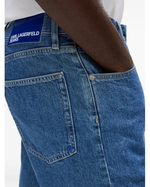 Karl Lagerfeld Blue Five-Pocket Shorts for men