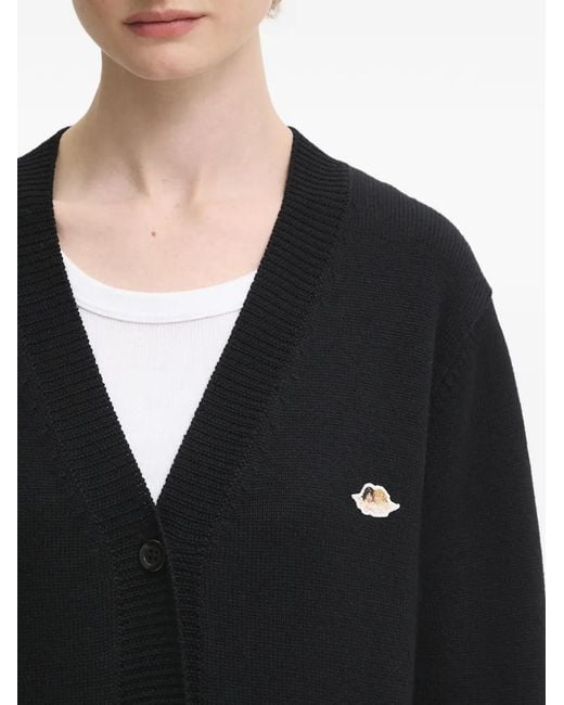 Fiorucci Black Angels-Patch Button-Fastening Cardigan