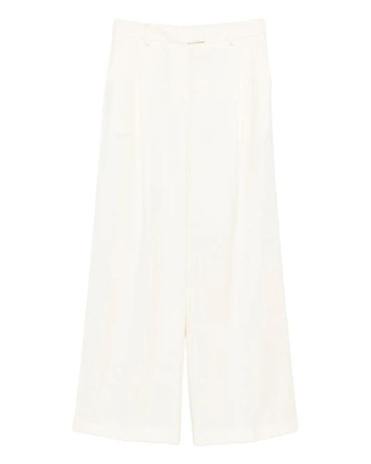 LaDoubleJ White Pleated Trousers