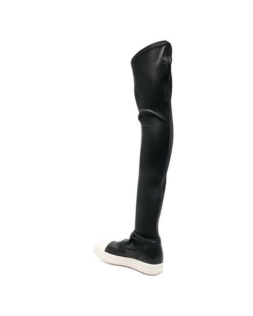 Rick Owens Black High Stocking Sneaks Boots