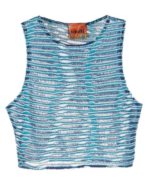 VITELLI Blue Semi-Transparentes Tanktop