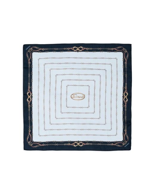 Twinset Blue Foulard With Chain Print