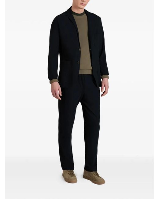Zanone Blue Slim-Fit Patch-Pocket Blazer for men
